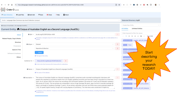 Slide: 4 :: Start describing your research :: TODAY! ::