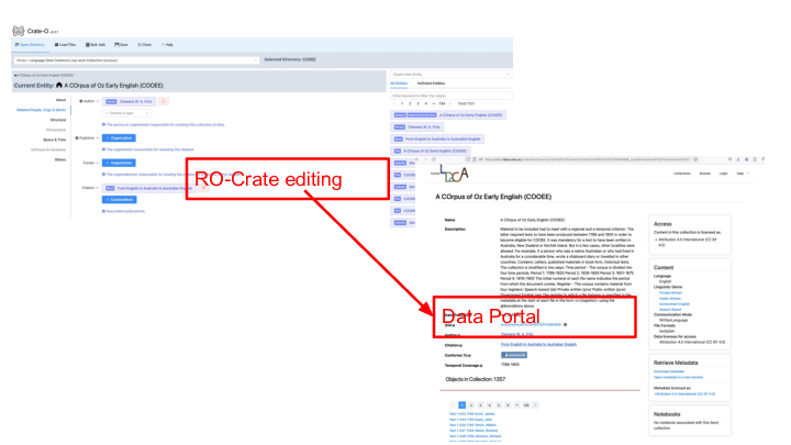 Slide: 16 :: RO-Crate editing :: Data Portal ::