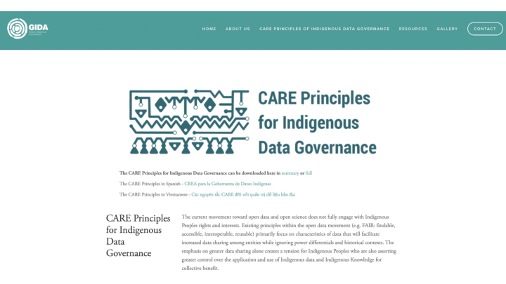 CARE Principles for Indigenous Data Governance CARE Principles for Indigenous Data Governance