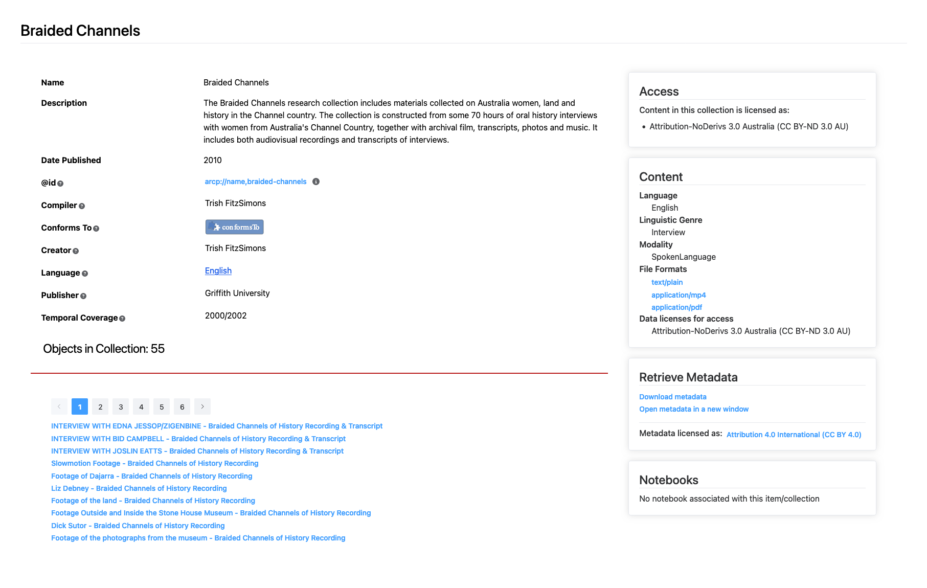 Collection Page: Braided Channels Example Collection Page: Braided Channels Example