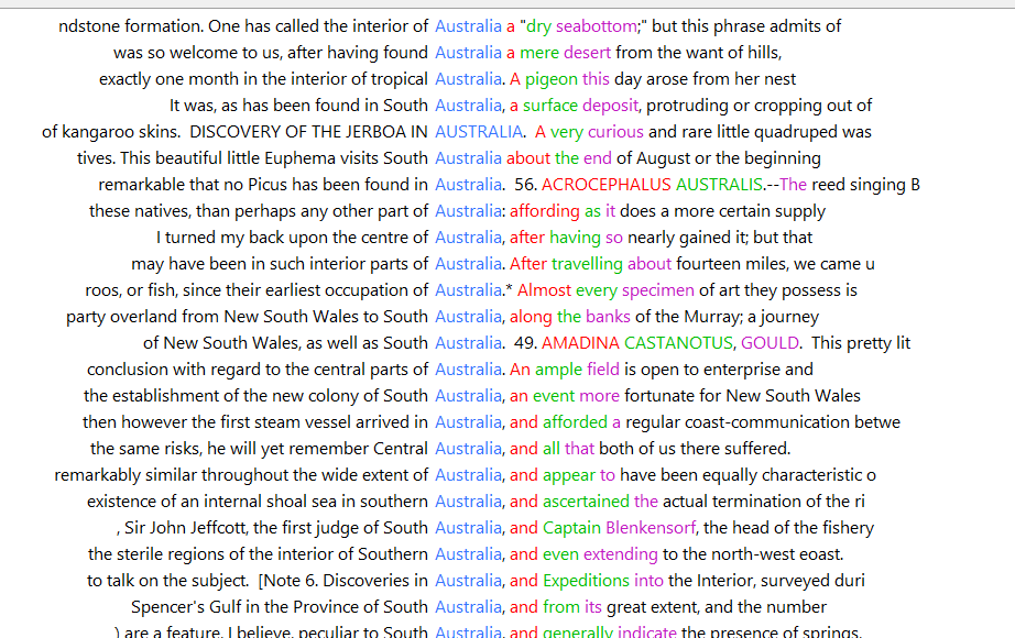 Example of a concordance Example of a concordance