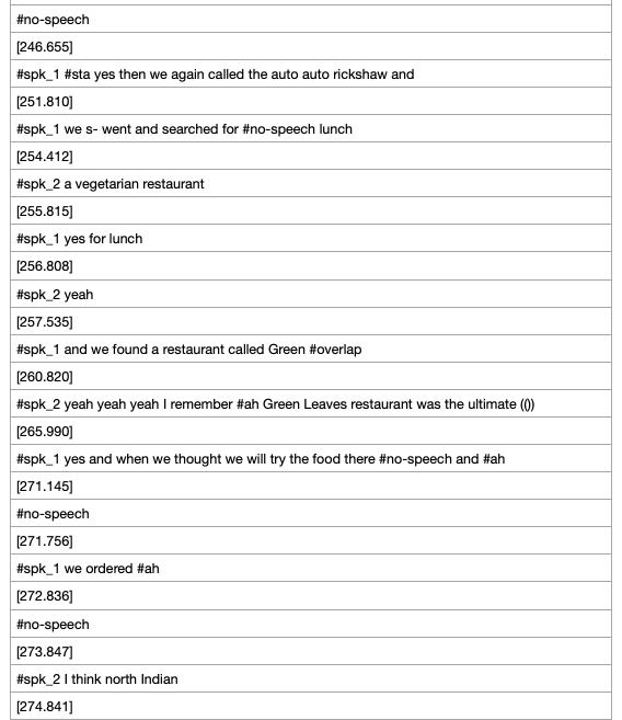 Audio Transcription Text File