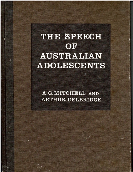The Speech of Australian Adolescents: A Survey.