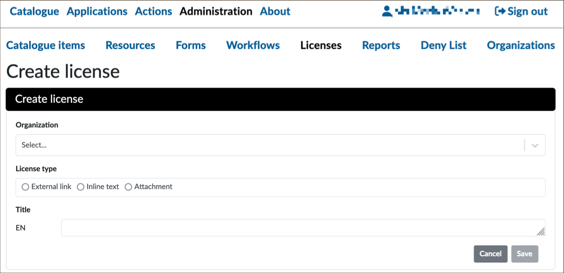 REMS: Create License REMS: Create License