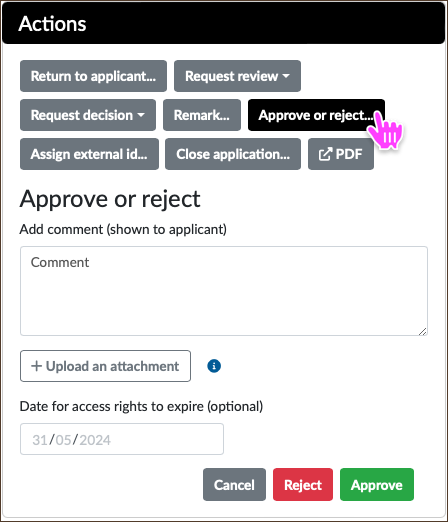 REMS: Approve or Reject Application REMS: Approve or Reject Application