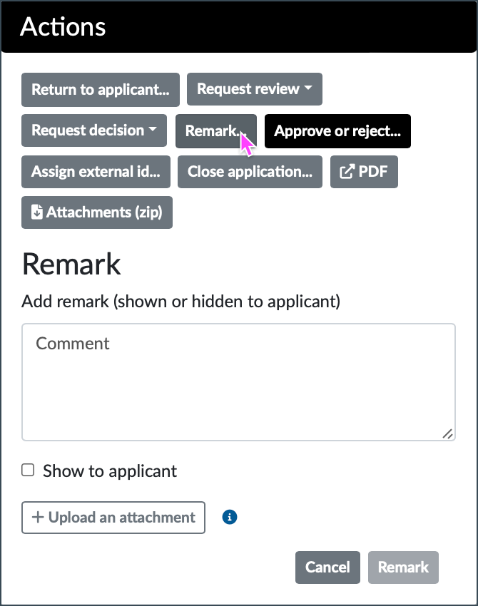 REMS: Application Remark REMS: Application Remark