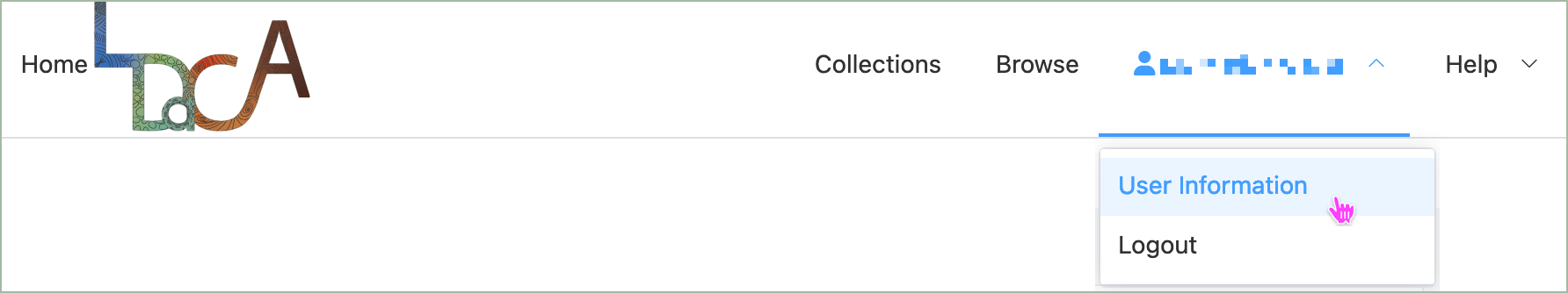 LDaCA Portal: Account Menu LDaCA Portal: Account Menu